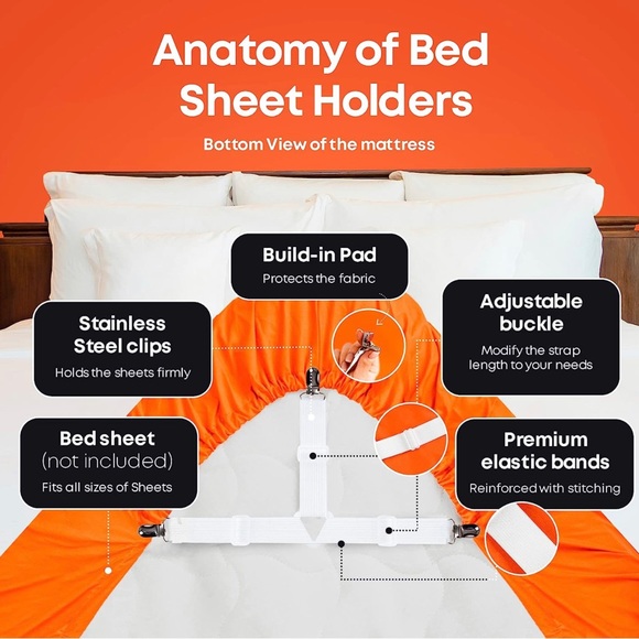 5 Stars United Bed Sheet Holders-New - Picture 4 of 5